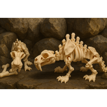 Šavlozubý tygr kostra