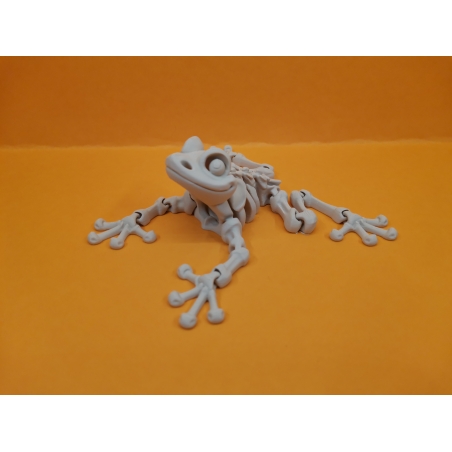 Skeleton žába z 3D tisku – pohyblivý model z PLA od TisknemTo3D.cz